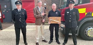 Paul's final parade at Haslemere Fire Station