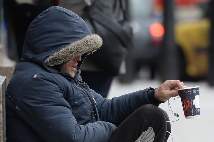 File photo dated 16/01/20 of a homeless person in Victoria, London. The proportion of people suffering from the worst forms of homelessness in Scotland is about half as high as in England, campaigners have claimed. Issue date: Wednesday September 29, 2021.