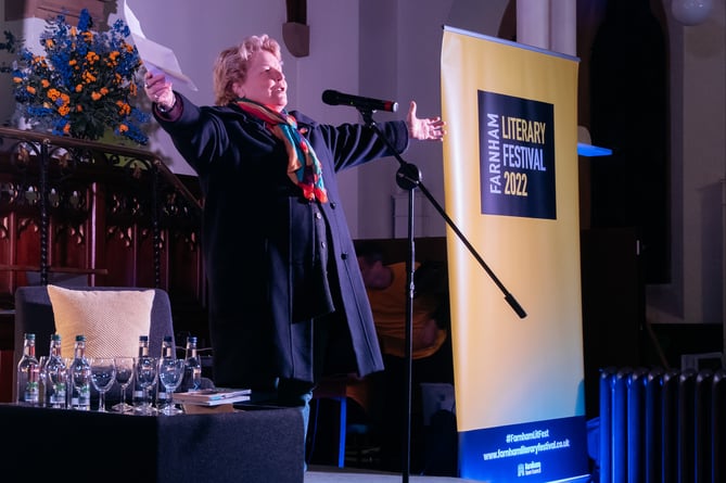 Former Bake Off host Sandi Toksvig opened the Farnham Literary Festival last Saturday