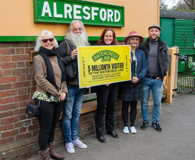 Birthday boy Phil is five millionth passenger on Watercress Line