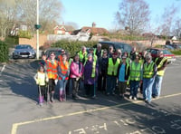 Volunteers find surf board during Liphook’s annual litter pick