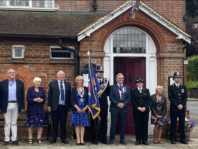 A short ceremony was held in front of the town hall to remember Inspector William Donaldson