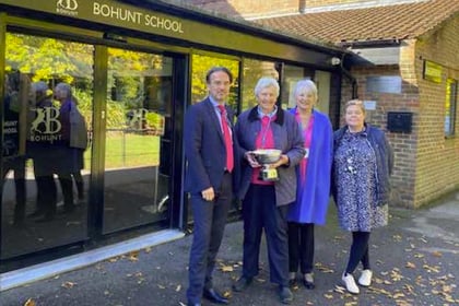 Liphook Women’s Institute Centenary Cup is presented to Bohunt School