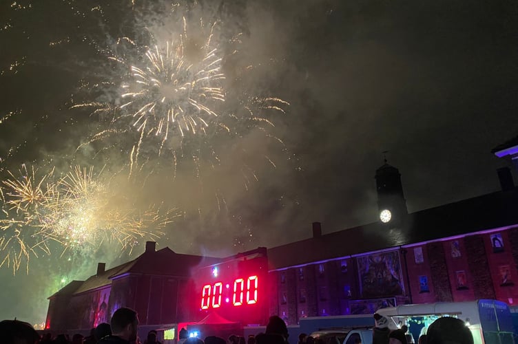 Fireworks in Parade Square, Bordon, November 5th 2022.