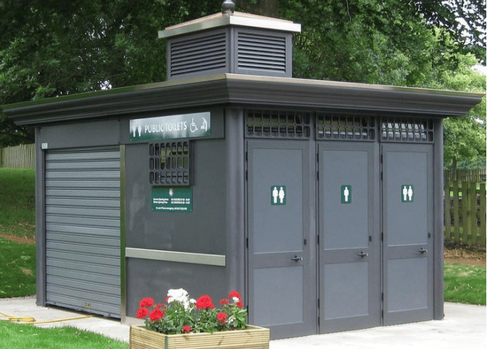 An 'indicative design' of Lion Green's new prefabricated public toilets – paid for with £100,000 of Community Infrastructure Levy funding