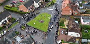 WATCH: Aerial footage of wreath laying at Liss Remembrance service