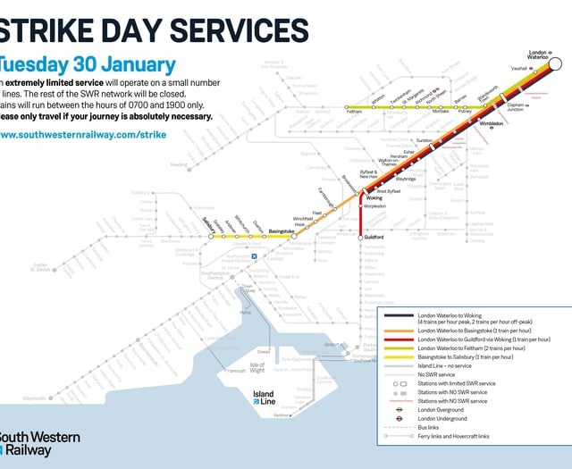 No trains on Alton or Portsmouth lines during Tuesday strike action