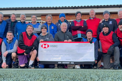 Alton FC walking footballers raise £550 for Bobby Moore Fund