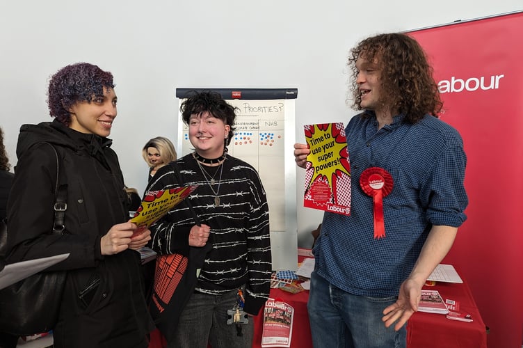 The Farnham and Bordon Labour Party launched a campaign to encourage young people to register to vote at the University for the Creative Arts in Farnham