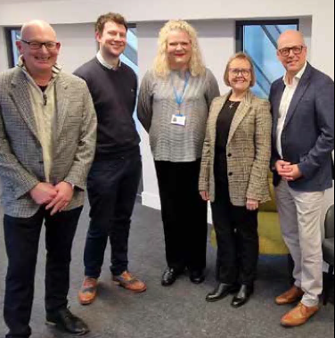 Ian Doyle, Cllr Adam Duce, Adele O’Sullivan, Cllr Liz Townsend and Kelvin Mills