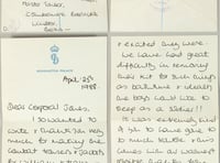 Handwritten Princess Diana letter to be sold at Haslemere auction