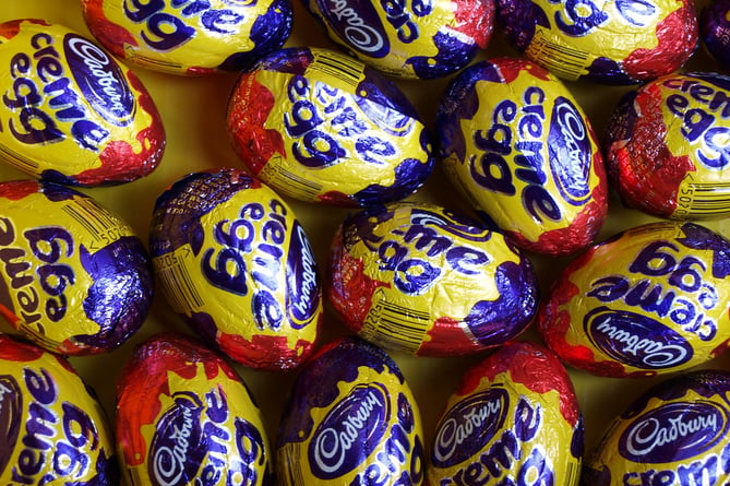 Stock image of creme eggs