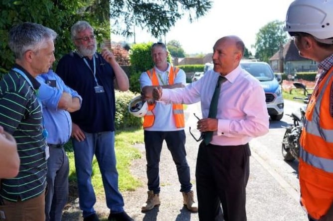 Andrew Griffith meeting Southern Water representatives