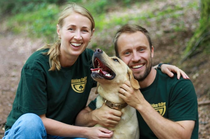 Kat, Matt and Nala - the family behind Hidden Valley Grayshott