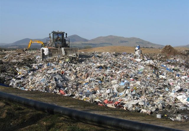 Land-filling at Oatslie, Scotland (PIC by M J Richardson)