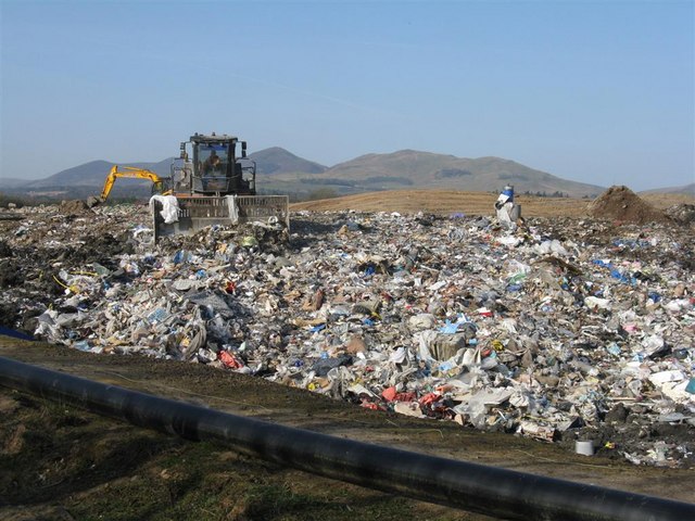 Land-filling at Oatslie, Scotland (PIC by M J Richardson)