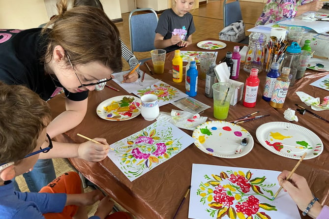 Ukrainians of all ages are welcome and while Maryna does teach certain art skills, she said people can use their creativity without any restrictions 