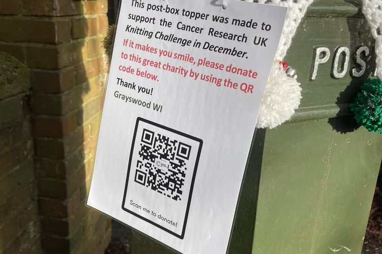 The sign attached to the post-box in Haslemere