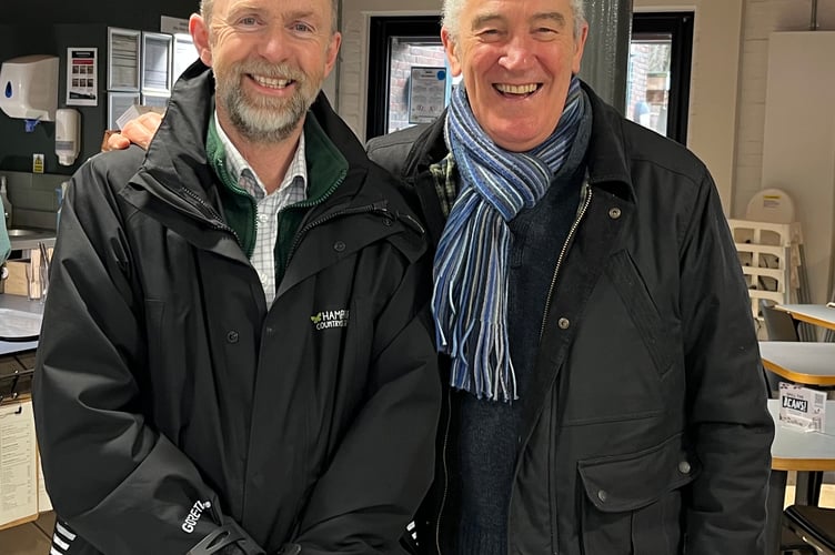 Tim with John Tickle, former colleague and the one who interviewed him and gave him the job in 1995